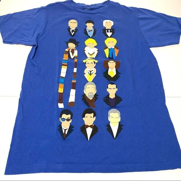Doctor Who T-Shirt Many Faces Medium Short Sleeve - Picture 1 of 5